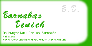barnabas denich business card